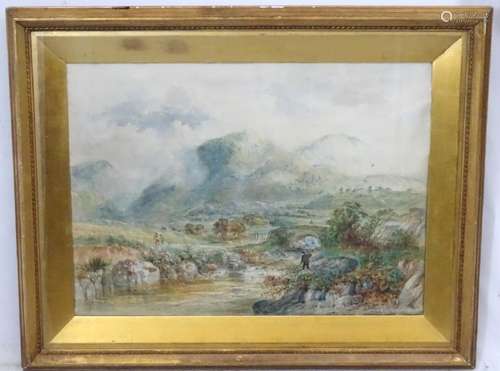 William Ellis, XIX, Welsh School, Watercolour, 'Nr Pass