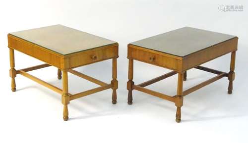 Vintage Retro: a pair of mid century walnut end tables