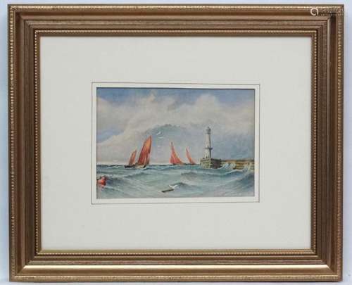 K Hoogendijk 1953 Marine School, Watercolour, Sailboats