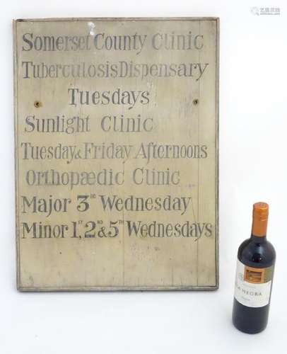 Doctor's country surgery sign: a circa 1950s Somerset