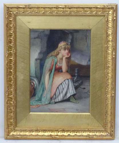 John Scott (1850-1918/19), Watercolour, The penitent