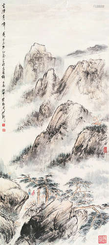 裴家同 山水 镜心