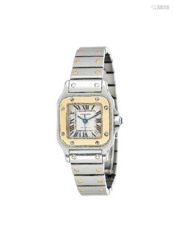 Cartier, Santos, ref. 2423, a lady's bi-metal bracelet watch