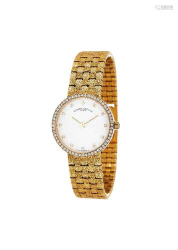 Vacheron Constantin, Patrimony Classique, ref. 25093, a lady's 18 carat gold and diamond bracelet wa