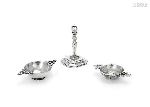 A Dutch silver toy candlestick by Jan Borduur (active 1731-1766)