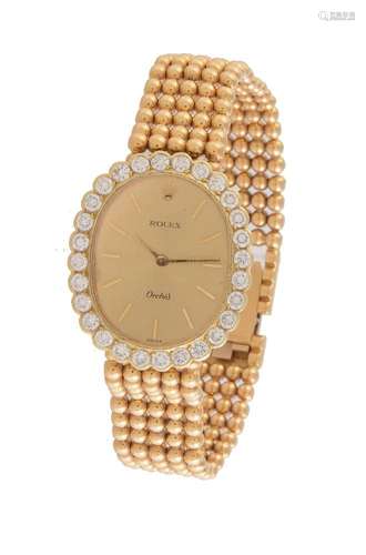 Rolex, Orchid, ref. 2667, a lady's 18 carat gold and diamond bracelet watch