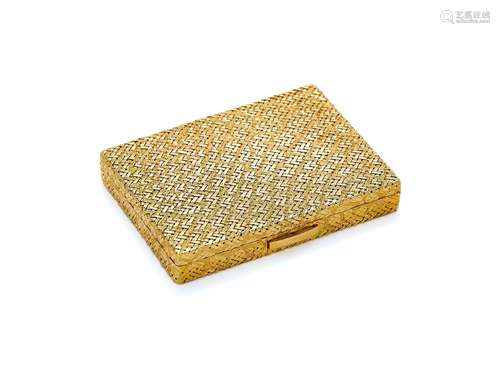 A 1960s gold coloured compact by Van Cleef & Arpels