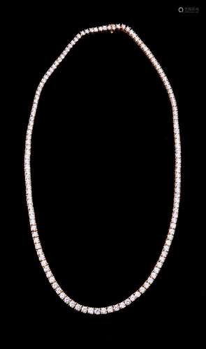 A diamond line necklace