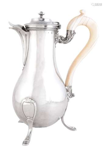 ϒ A French silver baluster coffee pot by Nicolas-Richard Masson