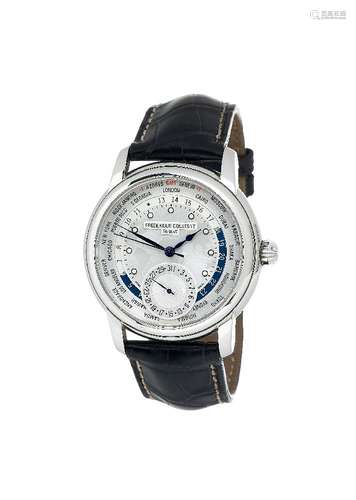 ϒ Frederique Constant, World Timer, ref. FC-718WM4H6, a limited edition stainless steel wrist watch