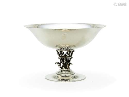 Georg Jensen, a Danish silver pedestal bowl