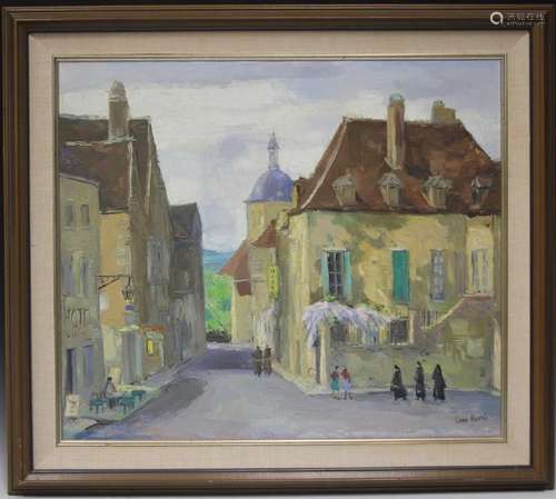 SAM HARRIS (B. 1919), OIL ON CANVAS, FRAMED