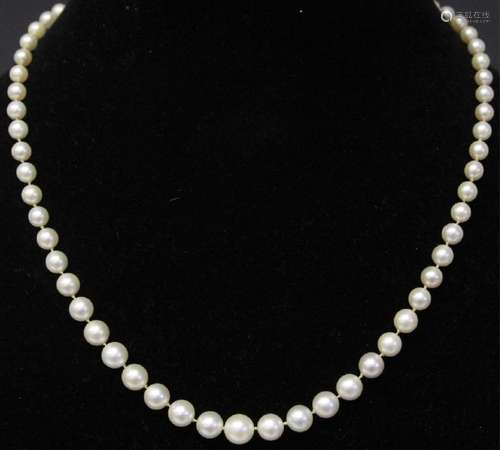 LADY'S PEARL NECKLACE W/ 14KT PEARL CLASP