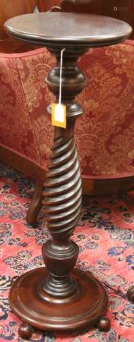 AMERICAN MAHOGANY BARLEY TWIST PEDESTAL, 36