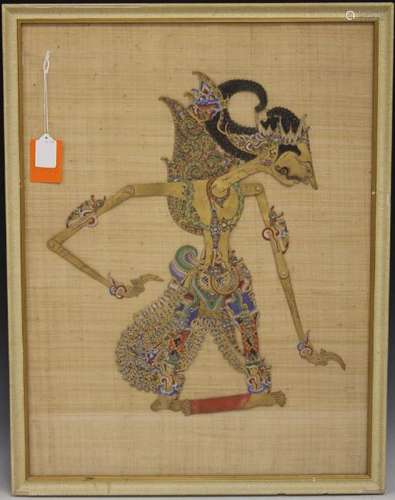 FRAMED INDONESIAN PUPPET