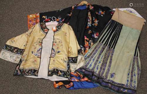 LOT OF (3) CHINESE SILK EMBROIDERED TEXTILES