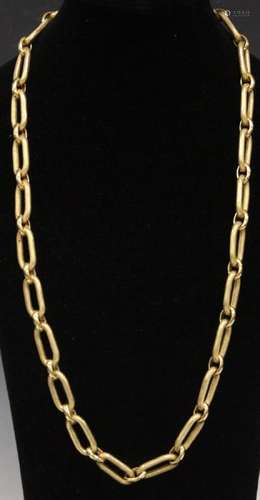 18KT YELLOW GOLD CHAIN LOOP NECKLACE, 104 GRAMS