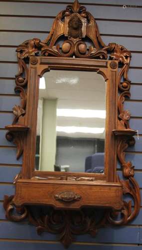 AMERICAN RENAISSANCE REVIVAL WALNUT MIRROR