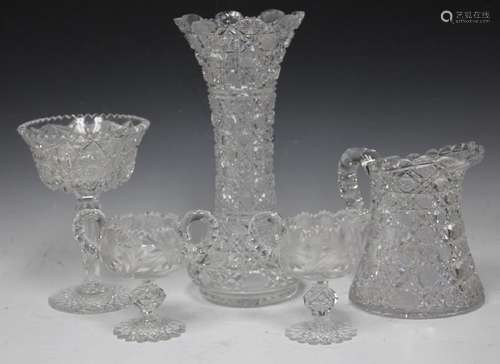 LOT OF (5) EARLY AMERICAN CUT GLASS