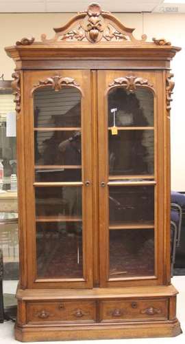 AMERICAN RENAISSANCE REVIVAL WALNUT BOOKCASE