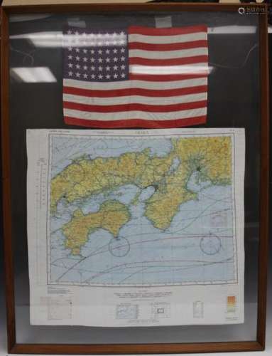 OSAKA, AMERICAN FLAG SHADOWBOX FRAME