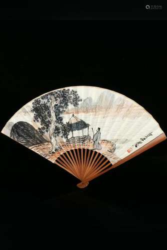 QI BAI SHI (齐白石) HOLDING FAN