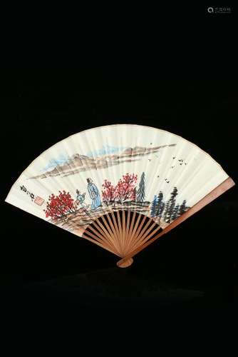 QI BAI SHI (齐白石) HOLDING FAN