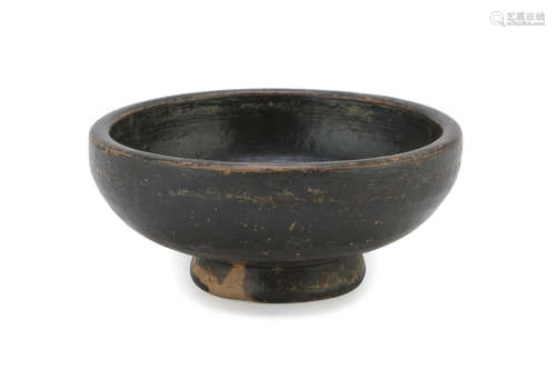 SMALL BLACK-GLAZED BOWL, 4TH CENTURY B.C. Entire. Measures cm. 3,3 x 8. The find is reported to