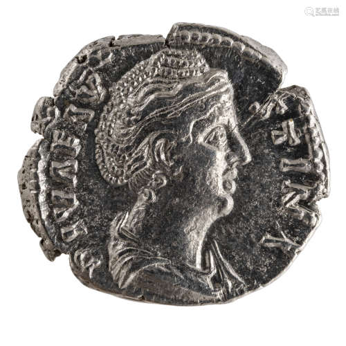 COIN ROMAN EMPIRE MONETA IMPERO ROMANO Diva Faustina I AD 140-141.Rome DIVA FAVSTINA, draped bust