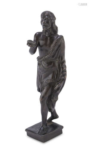 NORTH ITALIAN SCULPTOR, 18TH CENTURY Saint John Bronze with black patina, cm. 22 x 7 x 9 SCULTORE