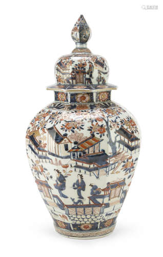 RARE IMPORTANT PORCELAIN VASE IN POLYCHROME ENAMELS, JAPAN OVENS OF HIZEN, LATE 17TH CENTURY