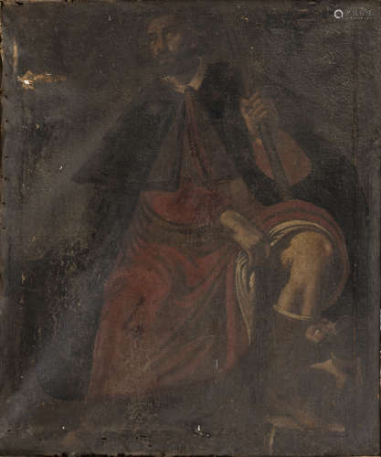 EMILIANO PAINTER, 17TH CENTURY Saint Rocco Oil on canvas, cm. 103 x 84 Provenance Collection of