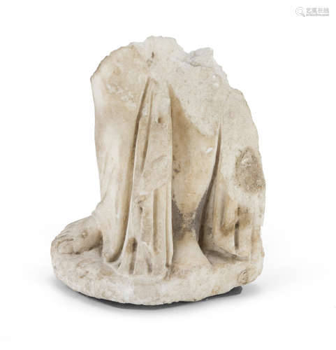 FRAGMENT IN WHITE MARBLE, 1st-3rd CENTURY