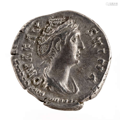 COIN ROMAN EMPIRE MONETA IMPERO ROMANO Rome. Faustina I AD 140-141 AR Denarius. DIVA FAVSTINA,