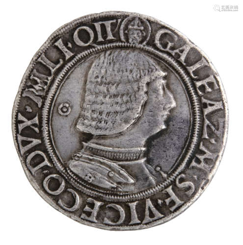 COIN, MILAN 1466-1476 TESTONE, MILANO 1466-1476 Galeazzo Maria Sforza. TESTONE, AG, 9,41 CRIPPA 6/A,
