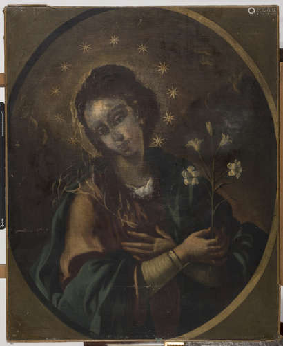 NEAPOLITAN PAINTER, 18TH CENTURY The immaculate Oil on canvas, cm. 76 x 62 Conditions of the