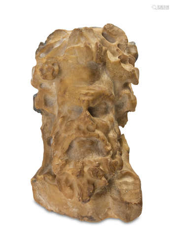 HERMA IN YELLOW MARBLE, 1st CENTURY B.C.