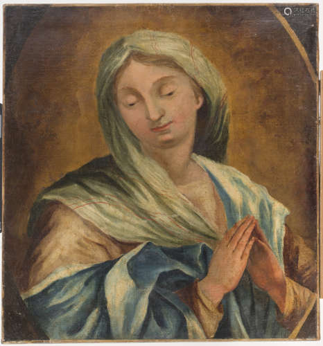 NORTH ITALIAN PAINTER, 17TH CENTURY Virgin in prayer Oil on canvas, cm. 76 x 70 Provenance