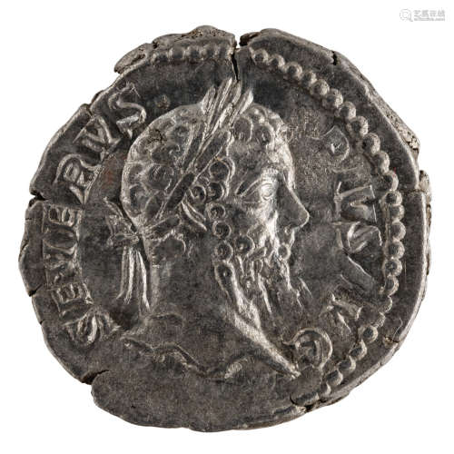 COIN ROMAN EMPIRE IMPERO ROMANO Septimius Severus AR Denarius. 205 AD. SEVERVS PIVS AVG, laureate