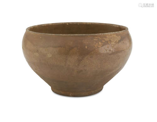 BIG BOWL IN CERAMICS, VIETNAM, 12TH-14TH CENTURY with globular body and disk base. Measures cm. 13 x