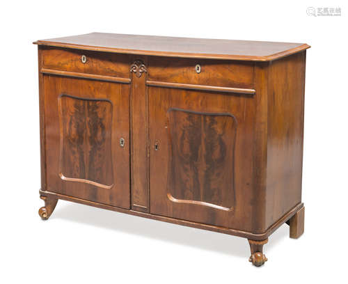 SIDEBOARD IN MAHOGANY, ENGLAND 19TH CENTURY front with two drawers and two doors, with s light