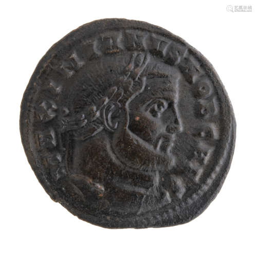 COIN ROMAN EMPIRE MONETA IMPERO ROMANO Galerius, Ticinum. 304-305 AD. AE Follis o nummus 11,12 g.