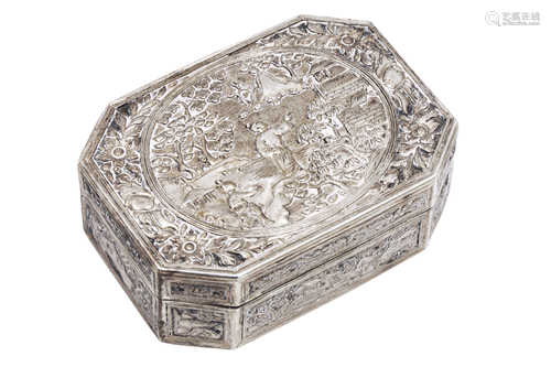 A good Chinese silver snuff box, late 18th or early19th century,