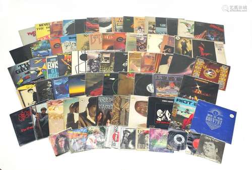 Vinyl LP's, singles and programmes including Deep Purple, Meatloaf, Elvis Presley, Judas Priest,