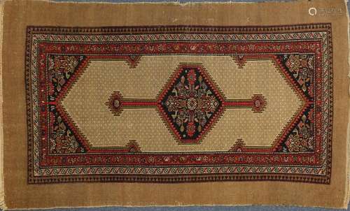 19th century Rectangular Persian Sarab rug, 207cm x 125cm : For Further Condition Reports and Live