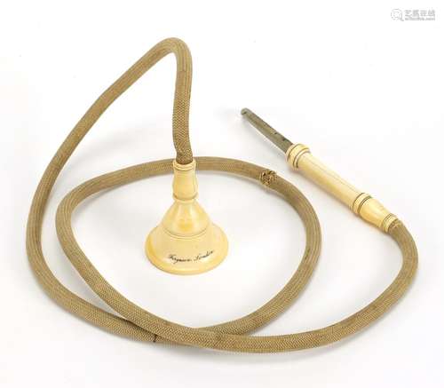 Victorian ivory ear trumpet by Ferguson of London : For Further Condition Reports Please Visit Our