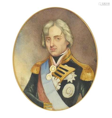 Attributed to John Hoppner - Portrait of Lord Nelson, commemorating The Battle of Trafalgar 1805,