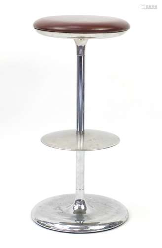 Plank Frisbi bar stool, designed by Biagio Cisotti and Sandra Laube, 81cm high( retails at £795) :