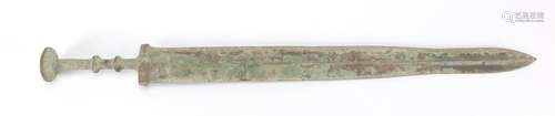 Patinated bronze dagger possibly Islamic, 54.5cm in length : For Further Condition Reports Please