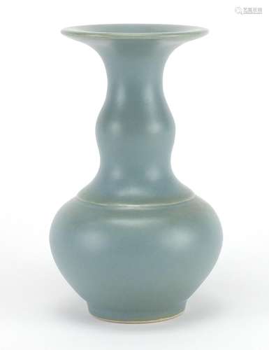 Chinese turquoise glazed vase, six figure character marks to the base, 14.5cm high : For Further